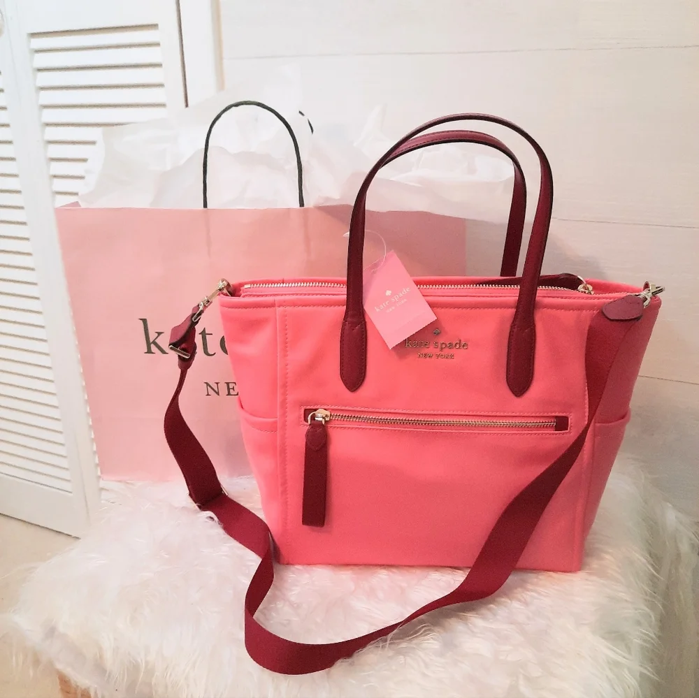Kate spade deep dahli Chelsea med satchel bag purse NWT - Picture 4 of 7